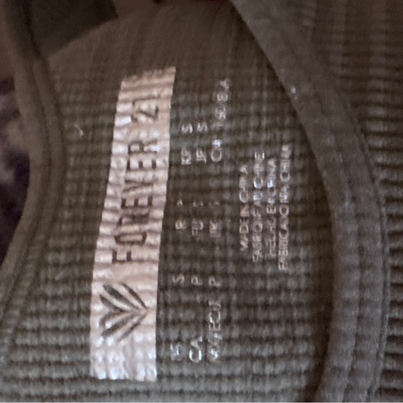 Forever 21 Olive Ribbed Tank Top - Picture 3 of 3